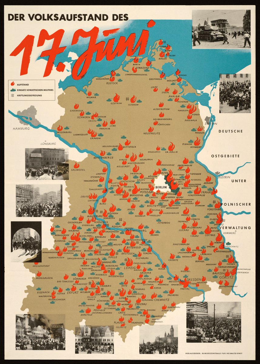 Heute gedenken wir des #17Juni1953 &amp; des damaligen Volksaufstands in der #DDR. 

Die Bevölkerung stellte sich dafür gegen den Staat &amp; trat für ihre Rechte &amp; Sehnsucht nach #Freiheit ein. 

Dieser Mut &amp; Wunsch nach der deutschen Einheit darf nicht vergessen werden.