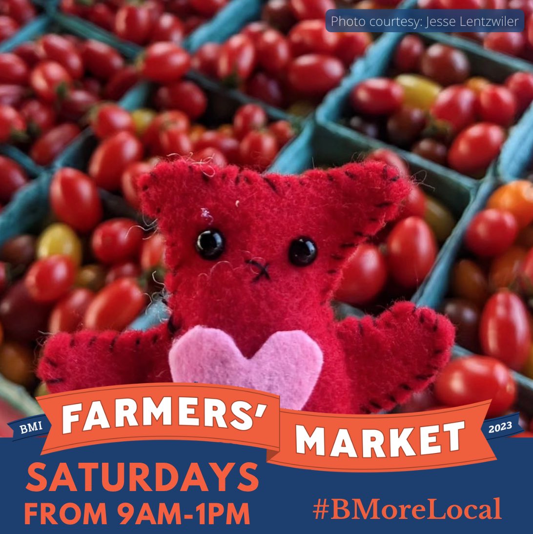 Need weekend plans? Stop by the BMI Farmers’ Market on Saturday!

Buy crafts, treats, and more from local vendors and enjoy a FREE Jazz concert from the John Lamkin Favorites Jazz Quintet 🎶 🎺 🎶 

The farmers’ market is from 9am-1pm and the jazz concert is from 11:30am-1pm.