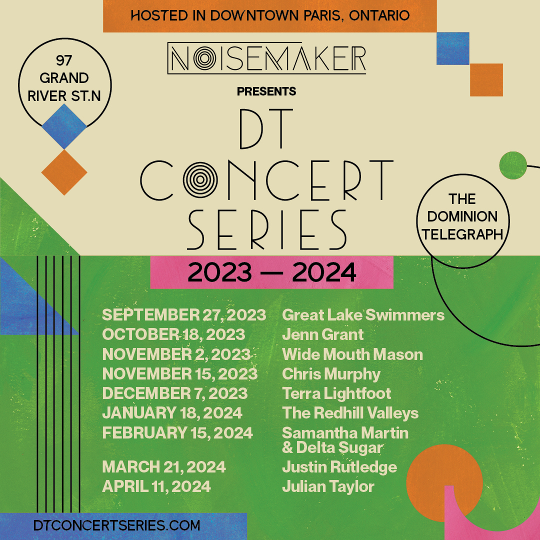 Tickets and Seasons Passes for the 2023-24 DT Concert Series are on sale now! We are very proud of the artist lineup and are looking forward to bringing these artists to Paris.  

Tickets are available now at dtconcertseries.com