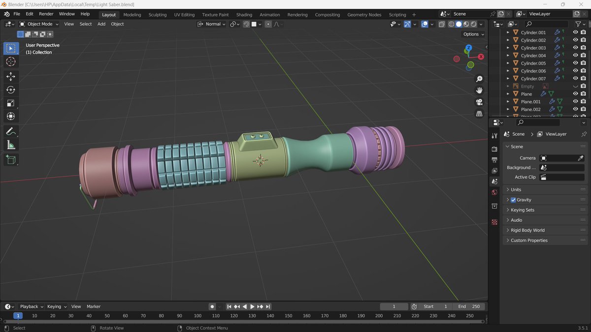 Light Saber #WIP
#3Dmodelling #blender #b3d