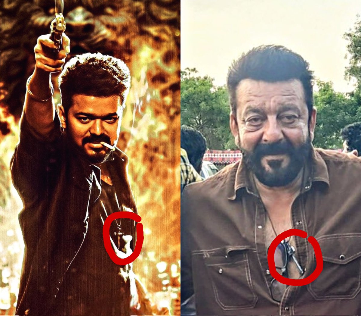 #LEO - Many say #ThalapathyVijay is the son of #SanjayDutt. But what if #Thalapathy is also the younger version of Sanjay Dutt, a RUTHLESS #BloodySweet MUMBAI GANGSTER..❓😤🔥
#NaaReady #LeoFilm