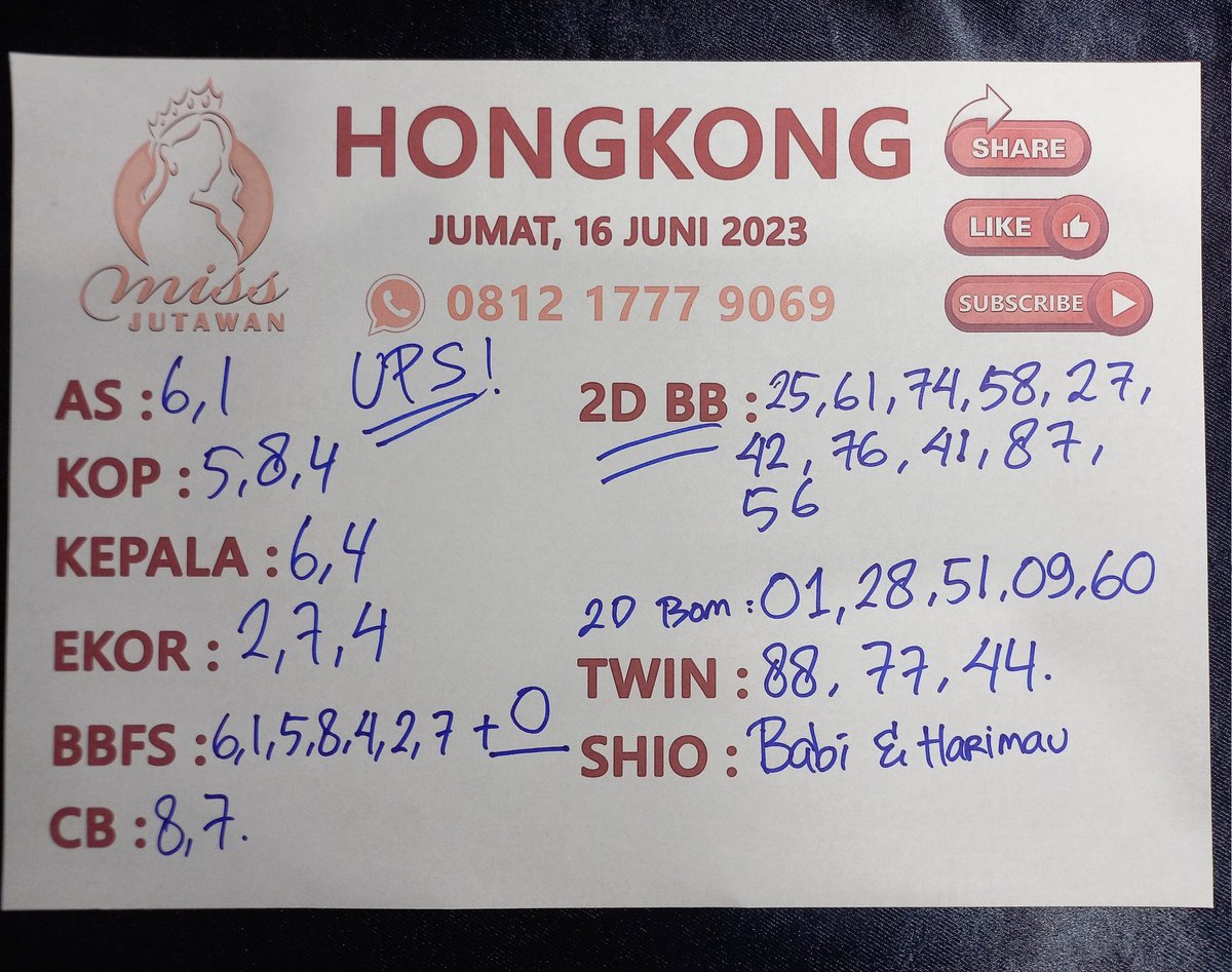 miss_jutawan's tweet photo. Untuk prediksi pasaran lain bisa langsung klik link
https://t.co/qG5WYTYVM3
#bruneipools #bruneilottery #prediksibrunei #prediksijitubrunei #brunei #angkajitu
#chelseapools #chelsealottery #prediksichelsea #resultchelseapools #hongkong #sydneypools #prediksisydney #resultsydney https://t.co/viihWDnXSh