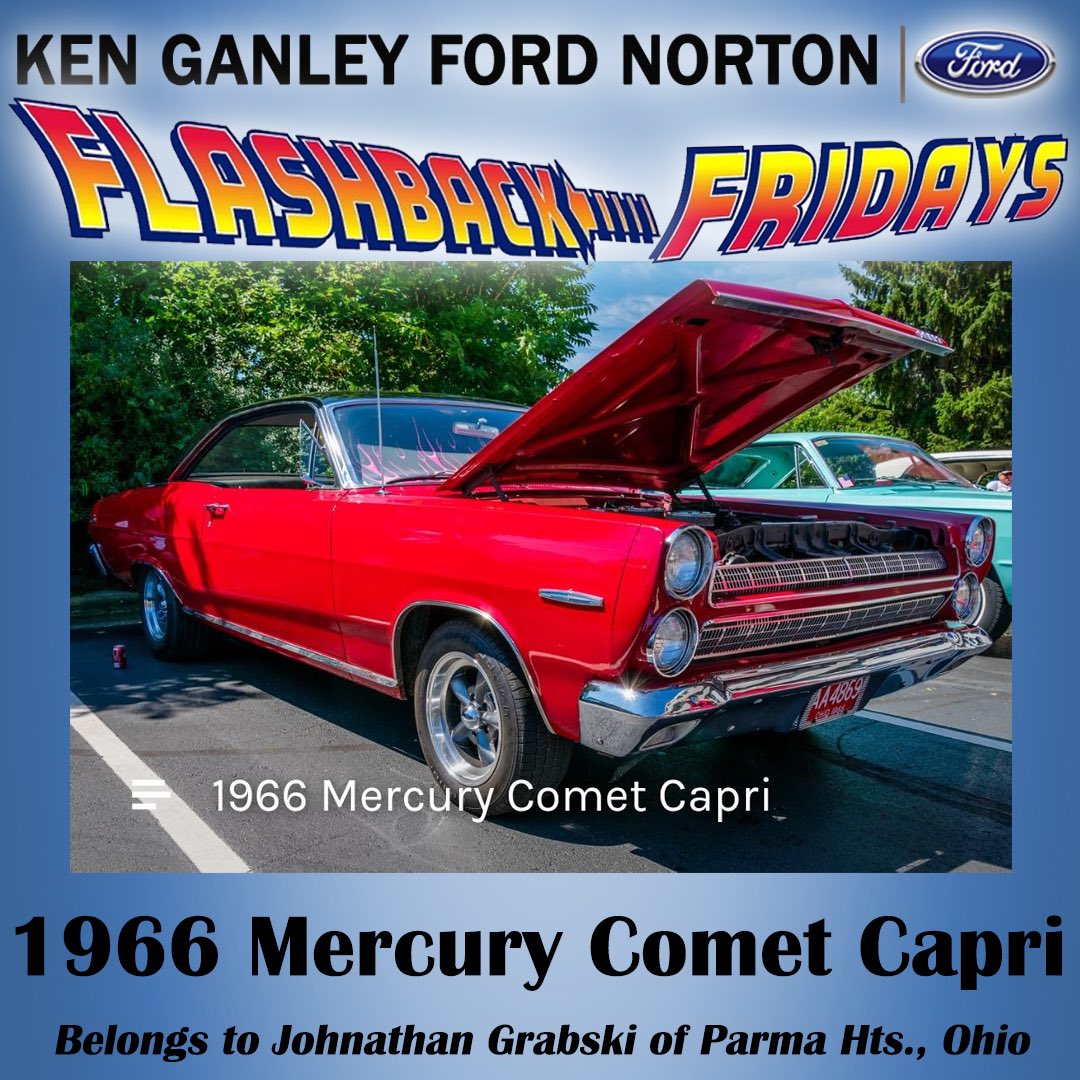 #FlashbackFordFriday 
Check out this 1966 Mercury Comet Capri that belongs to Johnathan Grabskin of Parma Hts., Ohio! 
#KenGanleyFordNorton  #FlashbackFordFriday #VintageVehicles #MercuryCometCapri