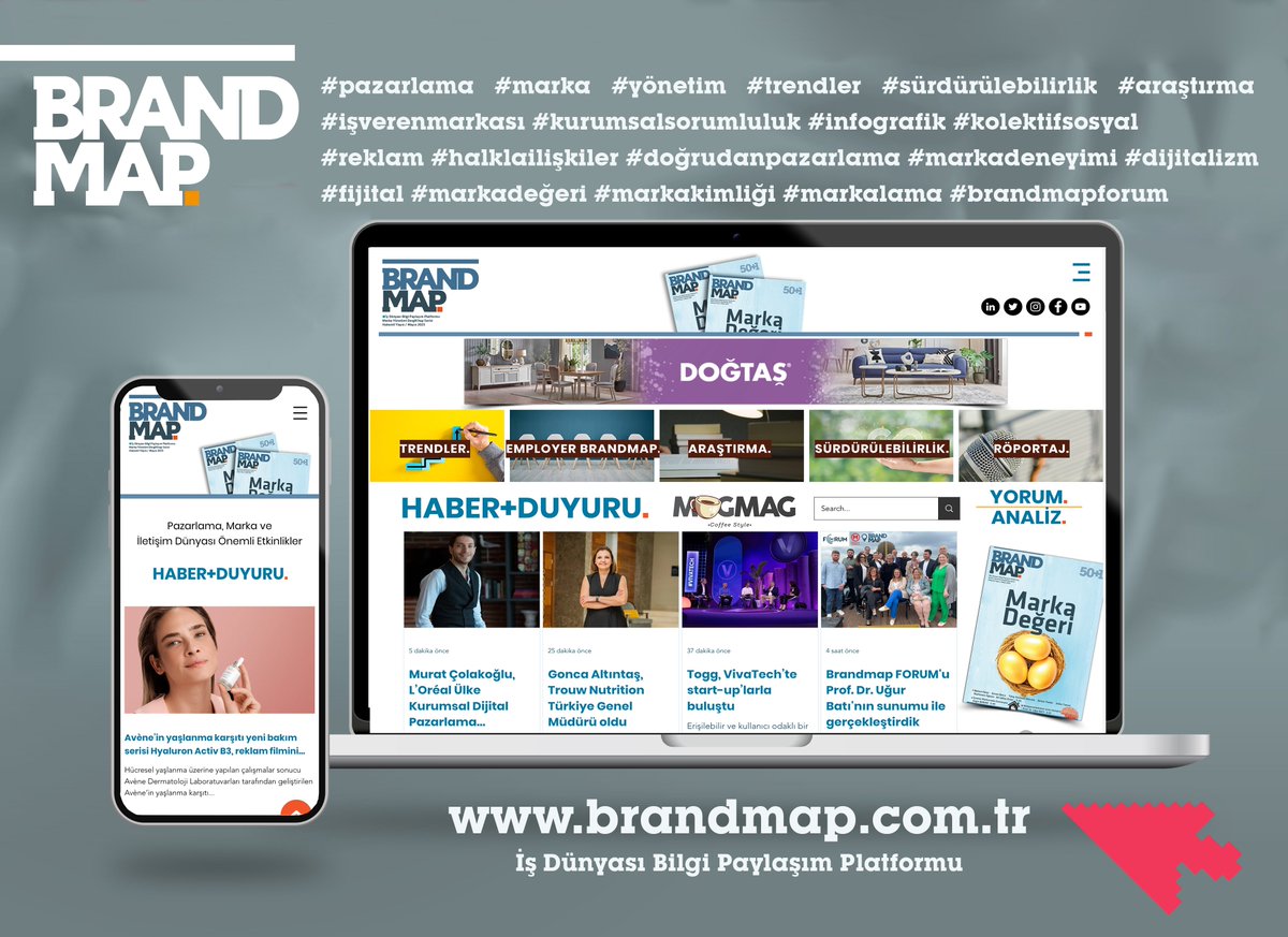 bulentfidan's tweet photo. https://t.co/gUMPEwARtw
İş Dünyası Bilgi Paylaşım Platformu
#brandmap #brandsuite #markalama #deneyim #pazarlama #trendler #infografik #pazarlamailetişimi #fijital #gerillamarketing #doğrudanpazarlamailetişimi #sürdürülebilirlik #kurumsalsorumluluk #işverenmarkalaması #araştırma https://t.co/W6Y2TiH76h