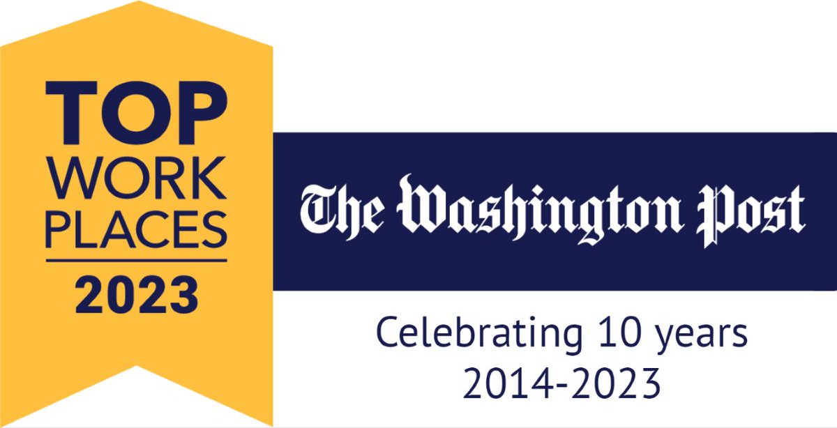 Dev Technology is proud to announce we’ve been named a #TopWorkplace by @WaPo for the tenth year in a row! Read more about the award devtechnology.com/blog/dev-techn… 
#GreatPlacetoWork #TopWorkPlacesDC