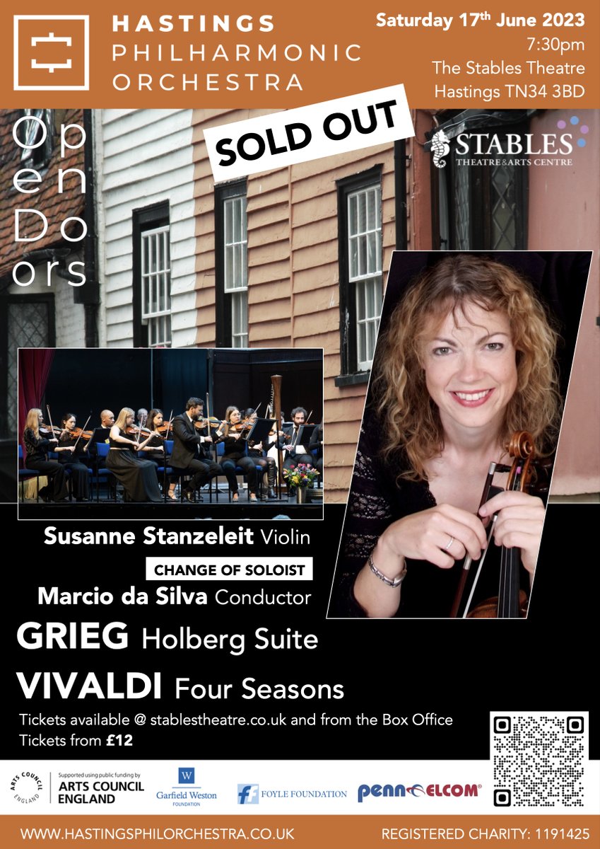 HastingsPhil's tweet photo. Unfortunately, Ayşen Ulucan has had to withdraw as violin soloist in Vivaldi’s Four Seasons for tomorrow evening’s concert. 

We are fortunate that the renowned violinist Susanne Stanzeleit has agreed to join us. ➡️ https://t.co/IyuFaYol7X

#HPOpenDoors 👉 https://t.co/vJeAHieHsA https://t.co/uGb2TPB32G