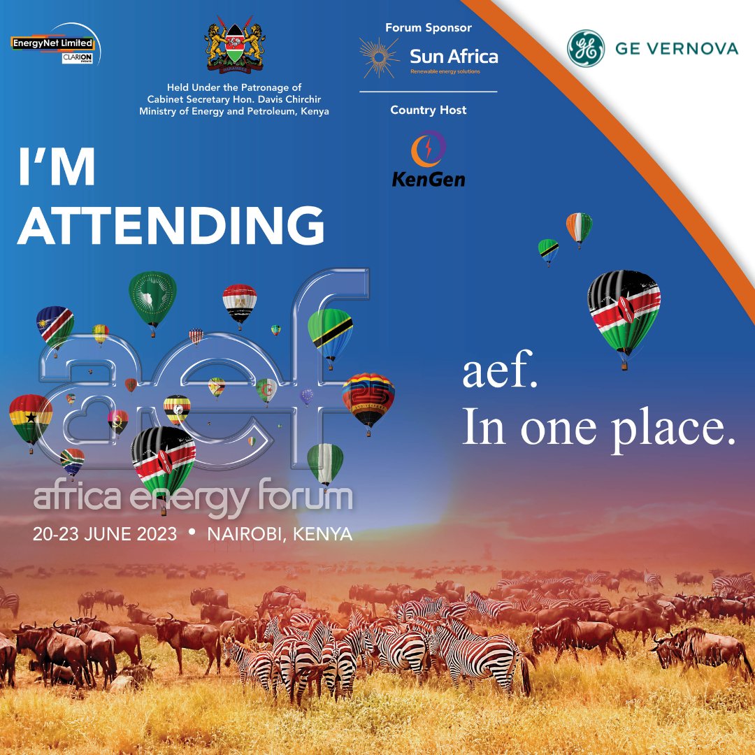 Join GE Vernova at #aef23 in Nairobi, Kenya from 📅 20-23 June. 🔉 Would you like to set up a meeting with our team? Reach out to us through GEPowerSSA.Comms@ge.com See you soon! #aef23 #FutureofEnergy #decarbonization #GEVernova #EnergyTransition