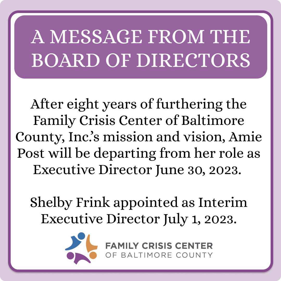 FCCBaltimore's tweet image. 🚨🚨SPECIAL ANNOUNCEMENT! 🚨🚨 
Board of Directors message: conta.cc/442wiPq
#SpecialAnnouncement #family #safe #thriving #strong #ittakesavillage