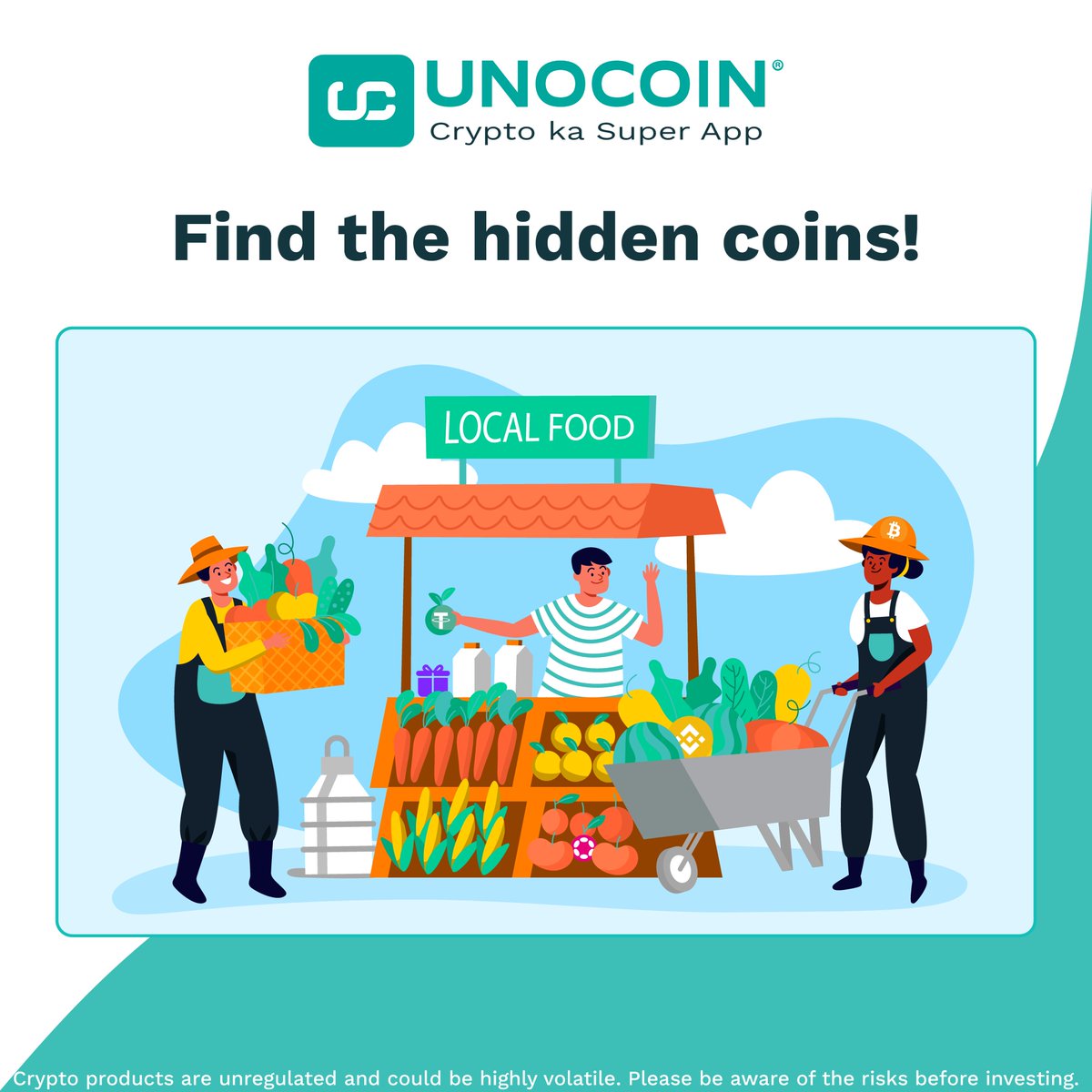 Unocoin's tweet photo. Sharpen your focus and get ready to spot the hidden crypto coins in this picture. Identify them correctly and tag your friends for a challenge.
#crypto #cryptoportfoilo #diversifycrypto https://t.co/uY5pJBRQkO