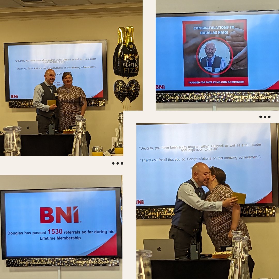 SeraphPropMan's tweet photo. Our managing director @Douglas_Haig  being celebrated at BNI meeting this morning🥂

He has been thanked for passing over £2 million worth of business! https://t.co/zMAPOB1HJj