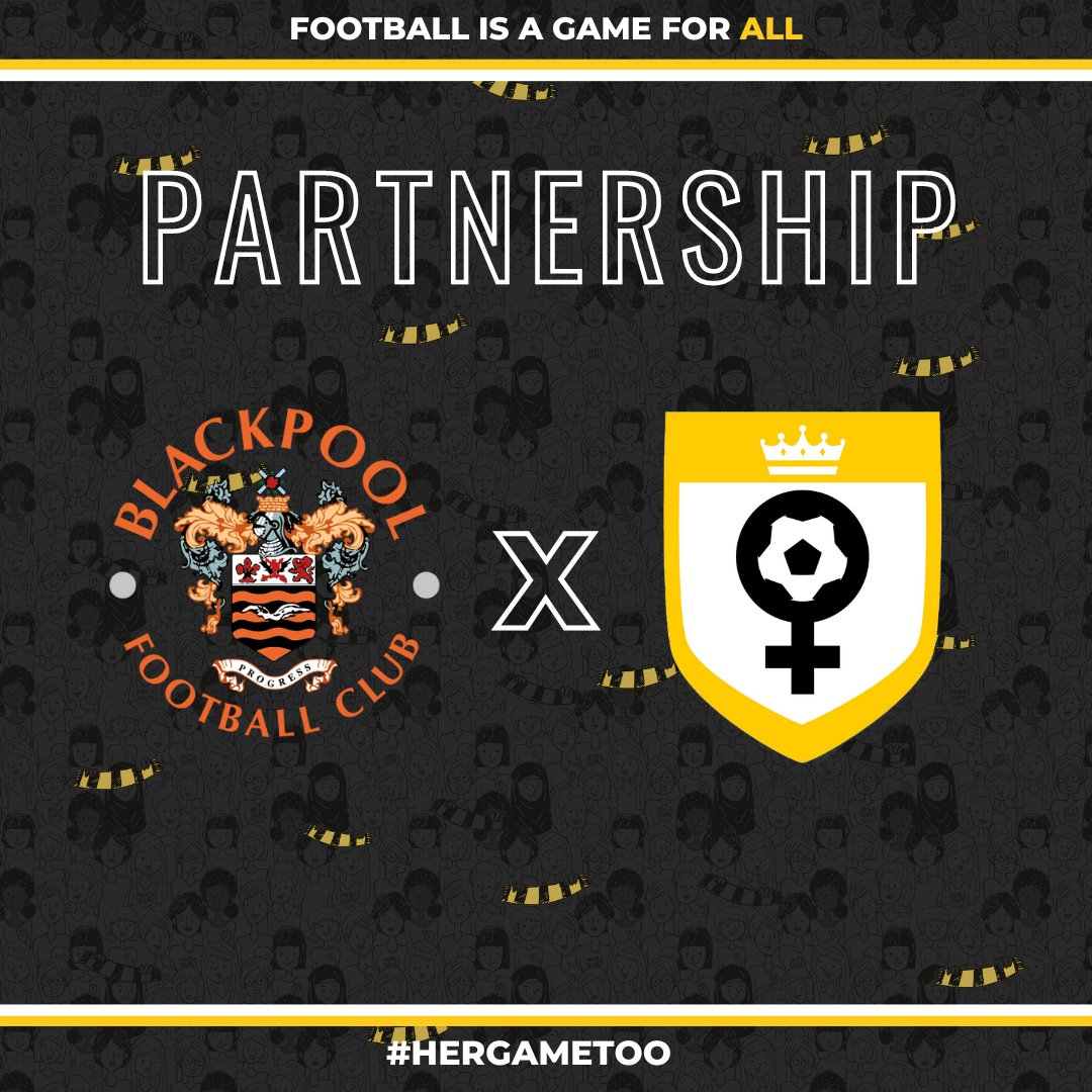 Her Game Too (@hergametoo) on Twitter photo 🚨 New partnership Announcement!
We are delighted to announce <a href="/BlackpoolFC/">Blackpool FC</a> as a partner club & thank them for their enthusiasm and support so far with #HerGameToo
We look forward to continuing to work together to ensure football is a game for all 🤝⚽️ 🚨 New partnership Announcement!
We are delighted to announce <a href="/BlackpoolFC/">Blackpool FC</a> as a partner club & thank them for their enthusiasm and support so far with #HerGameToo
We look forward to continuing to work together to ensure football is a game for all 🤝⚽️