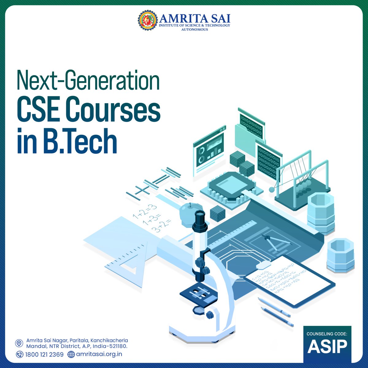 AMRITASAI_'s tweet image. Embark on a journey of innovation and possibilities with our B.Tech programs in Computer Science and Engineering. 

Prepare yourself for the digital revolution and become a tech leader of tomorrow!

#BtechPrograms #ComputerScienceAndEngineering #AmristSaiCollege