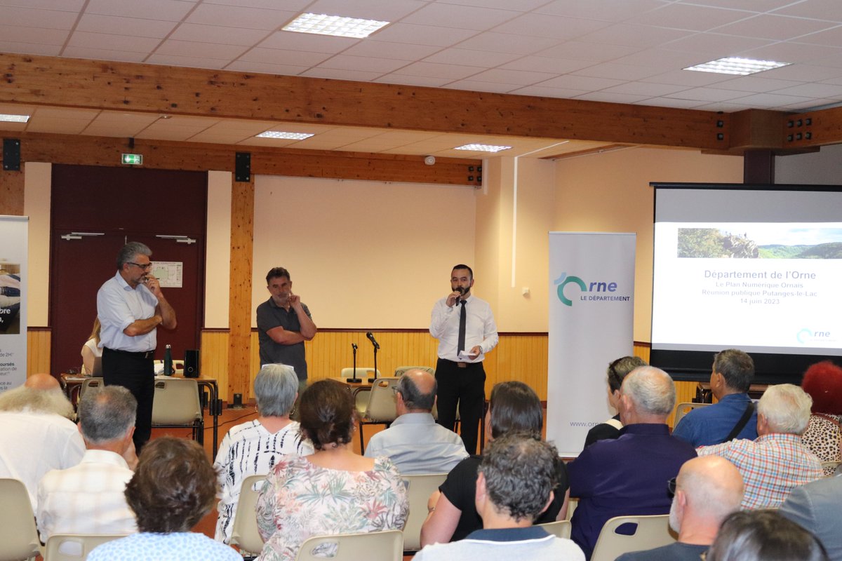 Merci à tous pour votre présence mercredi soir à la réunion publique de Putanges-le-Lac.
Réunion qui nous a permis d'échanger sur le déploiement de la fibre et sa commercialisation.