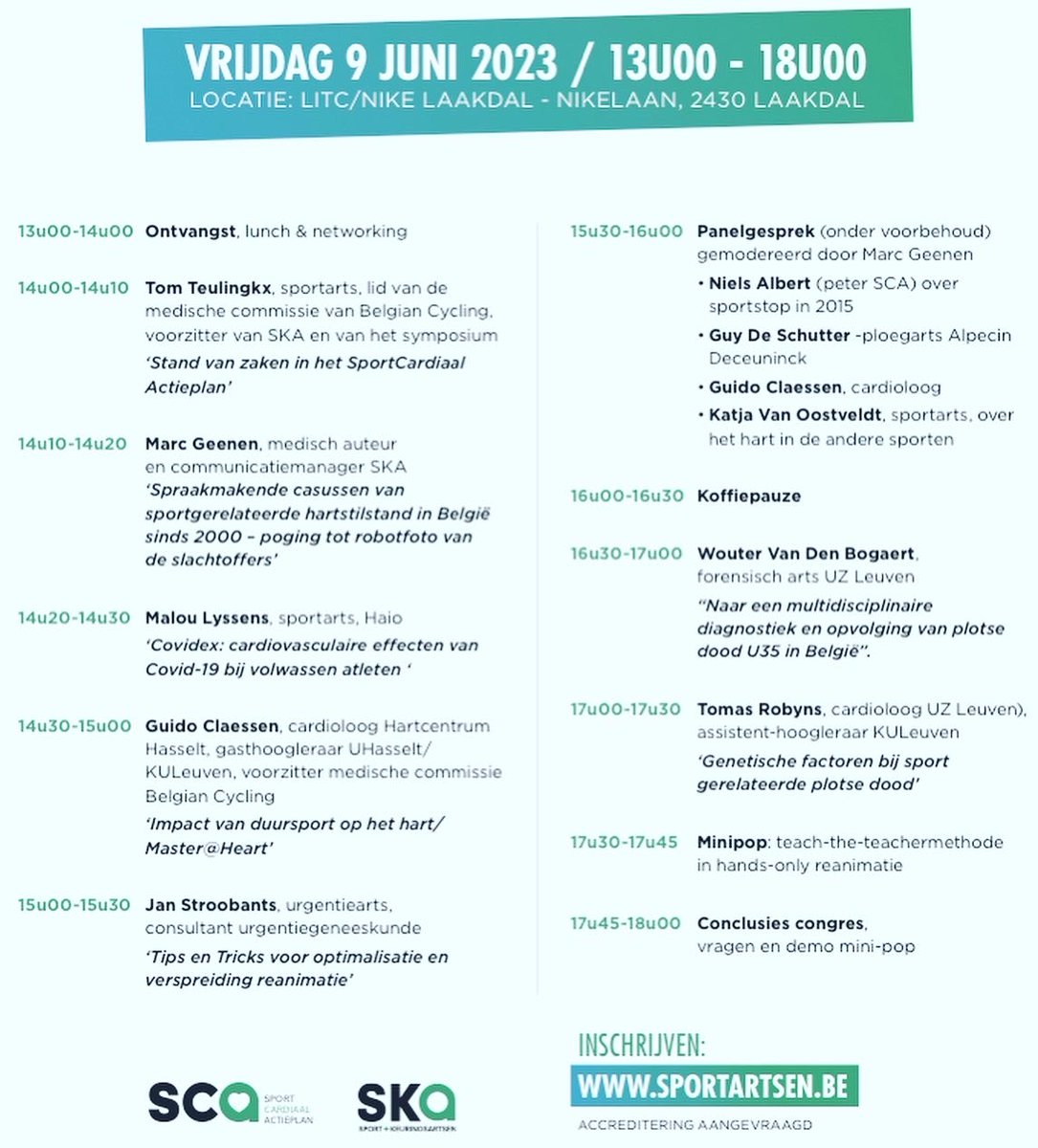 MinipopBE's tweet photo. 𝙎𝙮𝙢𝙥𝙤𝙨𝙞𝙪𝙢 “𝙃𝙚𝙩 𝙝𝙖𝙧𝙩 𝙞𝙣 𝙙𝙚 𝙨𝙥𝙤𝙧𝙩” in Laakdal 🤩 met interessante presentaties van cardiologen en dokters.  Samen blijven we strijden tegen hartproblemen 💪Bedankt aan SKA, SCA, Tom Teulingkx &amp; Marc Geenen voor de goede organisatie.
#hartproblemen https://t.co/40IHiDuz3h