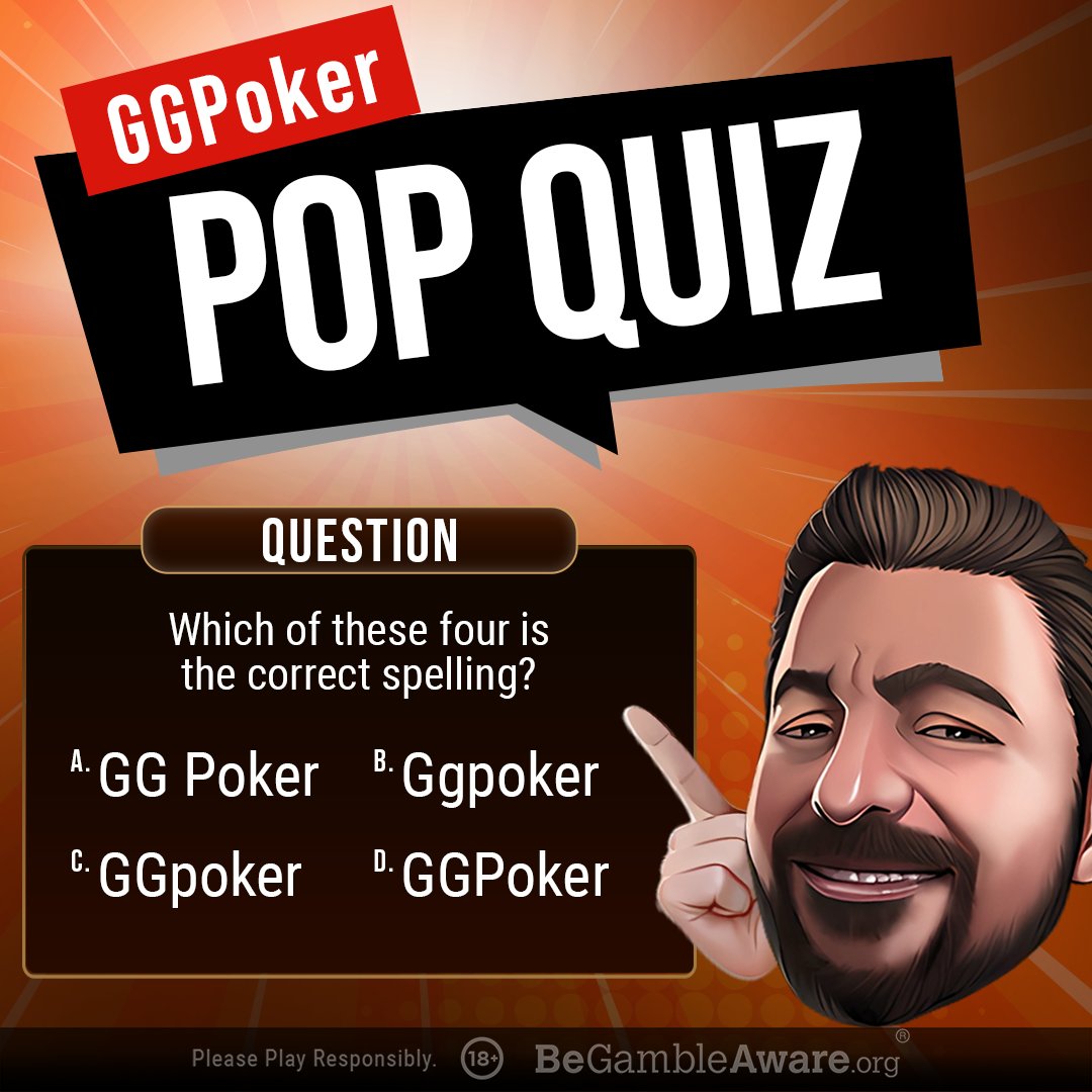 It's time for a GGPoker Pop Quiz!

Answer the question correctly each day over the next 4 days for your chance to win a ticket to the Mystery Bounty Main Event on June 26th!

You must follow @GGPoker and ❤/ RT this to qualify!
Be sure to include your GG Username too! #ThanksGG