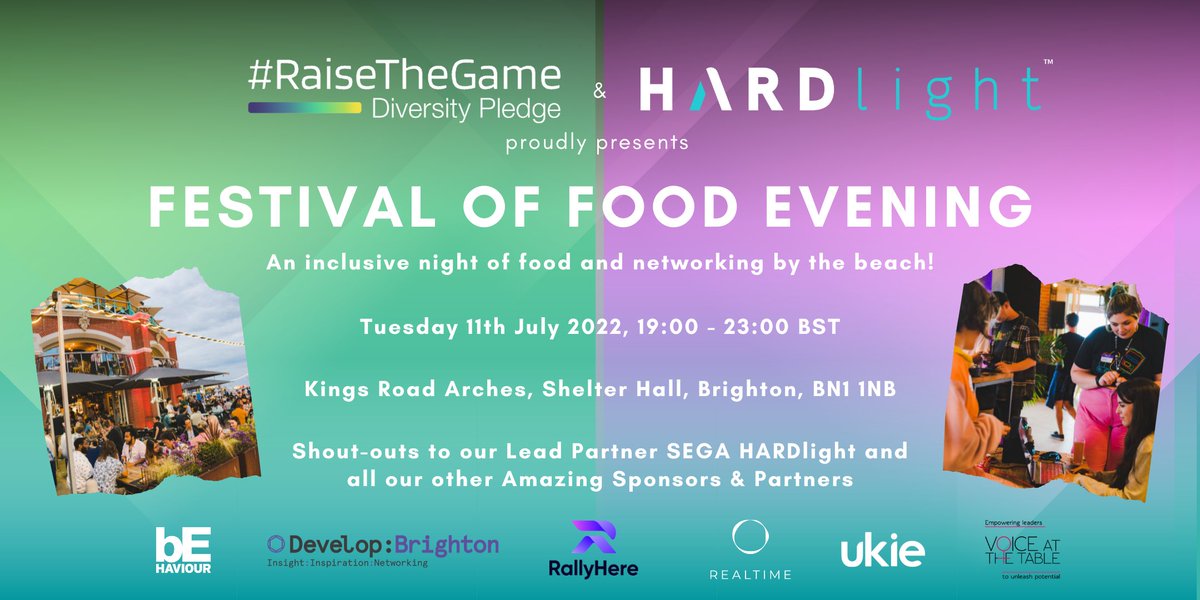 uk_ie's tweet photo. #RaiseTheGame's Festival Of Food is back at @developconf this year 🎉

Thank you to @SEGAHARDlight @RallyHere @bhvr_uk_north @REALTIME_Studio and @VoiceAtTheTable for making it happen!

Reserve your ticket now for an evening of food &amp; fun by the sea ⬇️

https://t.co/qmZ7LOljng https://t.co/JPJAf4p41g