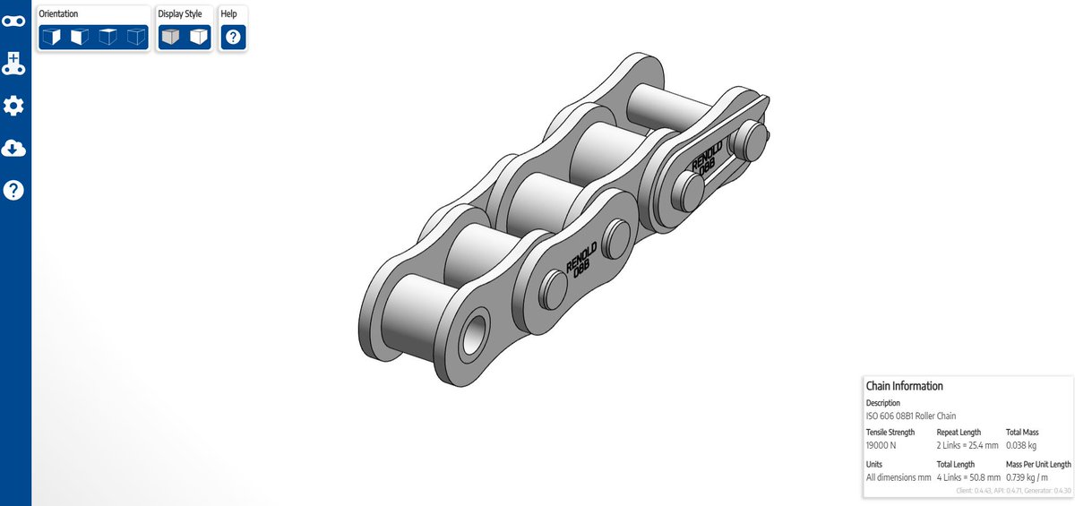 Najnowszy konfigurator łańcuchów Renold 3D jest dostępny dla klientów w celu zaprojektowania indywidualnych łańcuchów o dowolnej konfiguracji potrzebnej do ich konkretnych zastosowań.
configurator-3d.renold.com