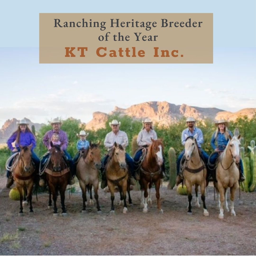 KT Cattle Inc. has been recognized as the 2022 AQHA Ranching Heritage Breeder of the Year. The ranch has been owned and operated for over 25 years by Kyle and Amy Best and their family, who represent six generations of ranching history. Learn more here🐴 hubs.li/Q01TJRtK0