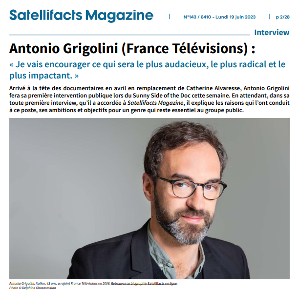 Antonio Grigolini <a href="/antuan/">antonio grigolini</a> (France Télévisions) : « Je vais encourager ce qui sera le plus audacieux, le plus radical et le plus important »

Article réservé aux abonnés : satellifacts.com/fr/tour/news/3…