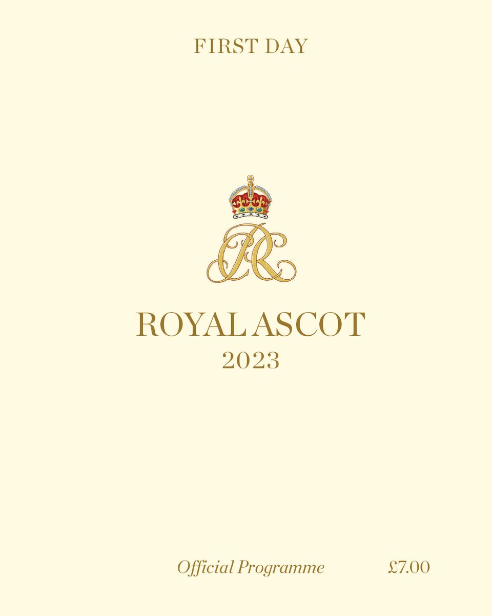 We are delighted to unveil the racecard cover for the opening day of Royal Ascot 2023, the first displaying the joint cypher of Their Majesties The King &amp; Queen.