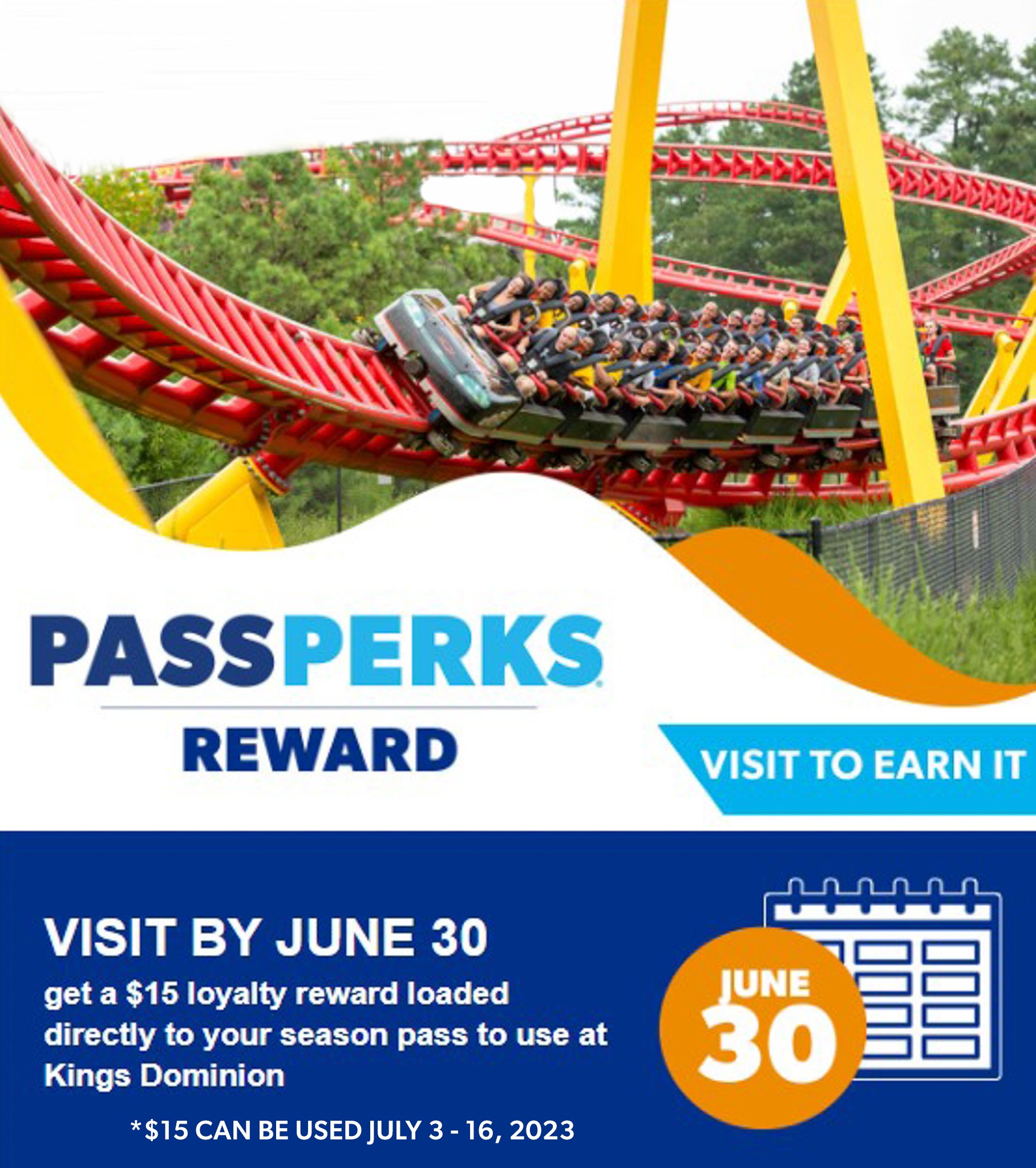 Kings Dominion on Twitter "💵Passholders who visit today thru June 30