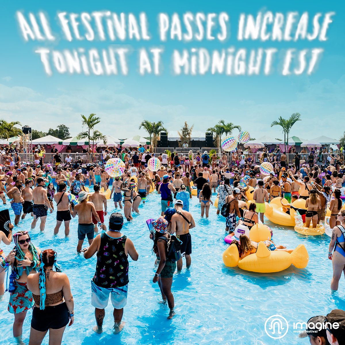 Stop Scrolling ✋ Start Imagining 🤩 All festival passes prices increasing tonight at midnight EST! We are only 90 Days Away!! 

Phase 2 Lineup drops next week!

2023 Passes →  bit.ly/Imaginemusicfe… #IMF2023 #IMF23 #Imagine