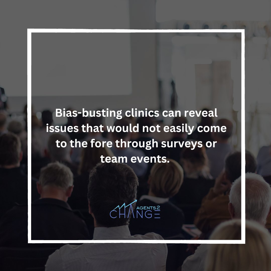 Bias-busting clinics can reveal issues that would not easily come to the fore through surveys or team events. 

#theinclusionedge #diversityandinclusion #inclusionatwork #inclusiveworkplace #belongingatwork #inclusiveleadership #diverseworkplace