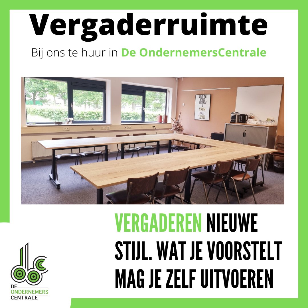 Ruimte huren voor coaching, vergaderen, gesprekken, workshops, cursussen.. etc? 
Dit is tegen scherpe tarieven mogelijk bij ons in De OndernemersCentrale.

☎️ 06-13354086
📫 majsa@deondernemerscentrale.nl
🌍 buff.ly/2VeiUYB