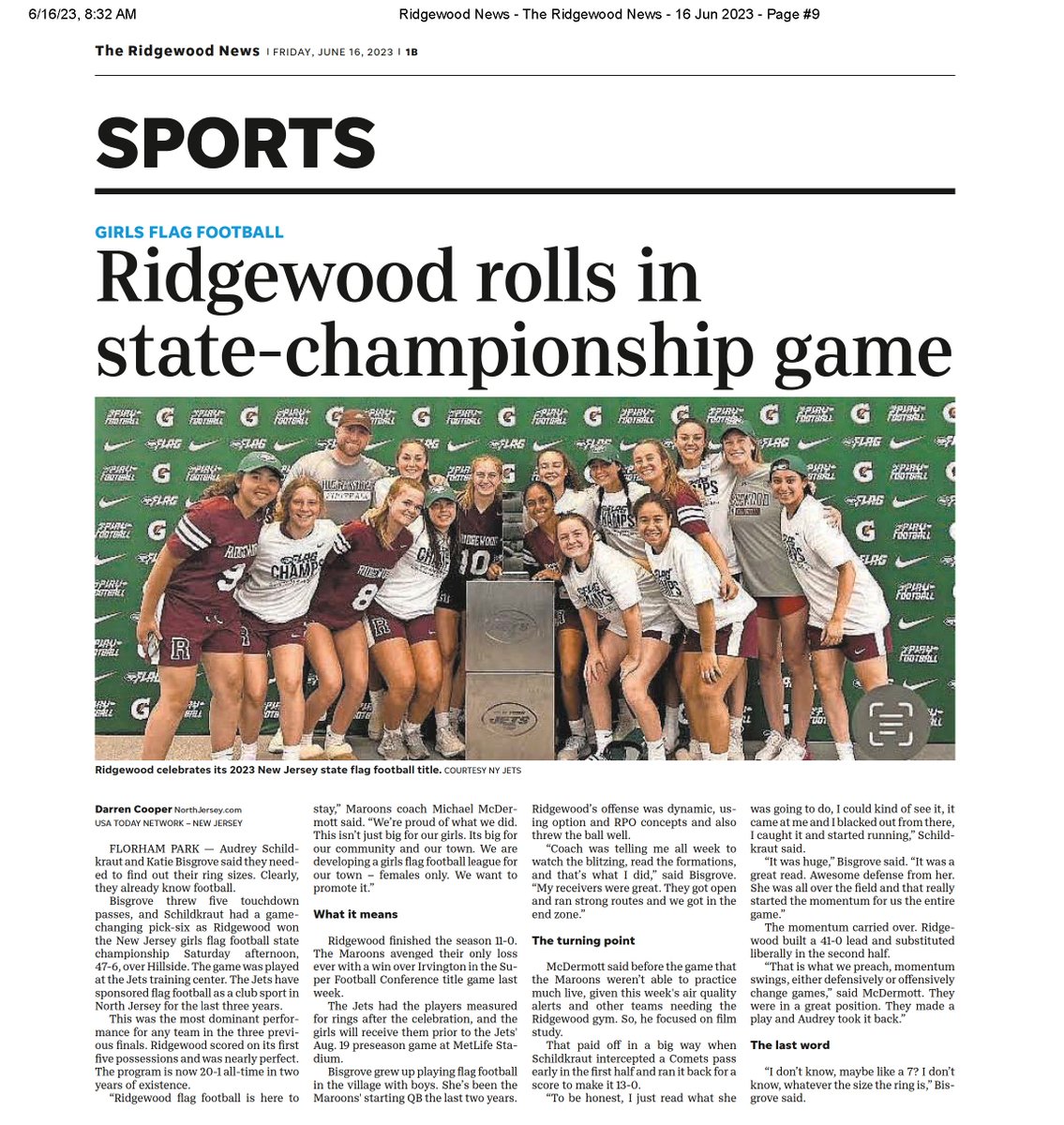 Our #FlagMaroons can't be beat...literally! #TeamRidgewood #MaroonPride