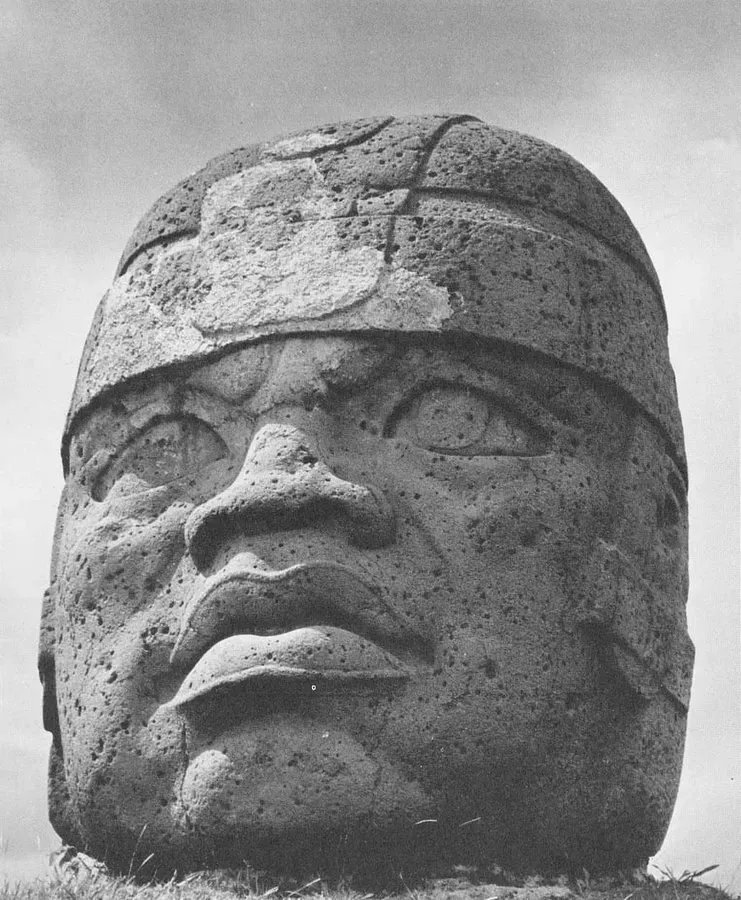 Olmec stone head from San Lorenzo.

Photographer: Shirley Gorenstein,1972.