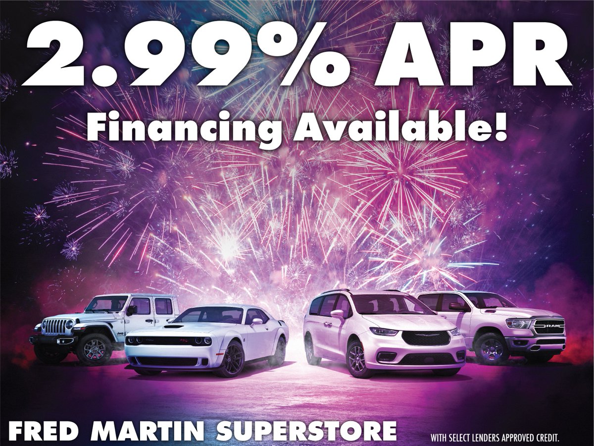 FMSuperstore's tweet image. Don't pay more! We have 2.99%APR Financing Available! Stop in now and speak to a member of our sales team! Let us get you into the vehicle you deserve!
*With select lenders approved credit.
#LowApr #Financing #Dodge #Jeep #Ram #Chrysler #WeKnowCars #Norton #Barberton #Akron