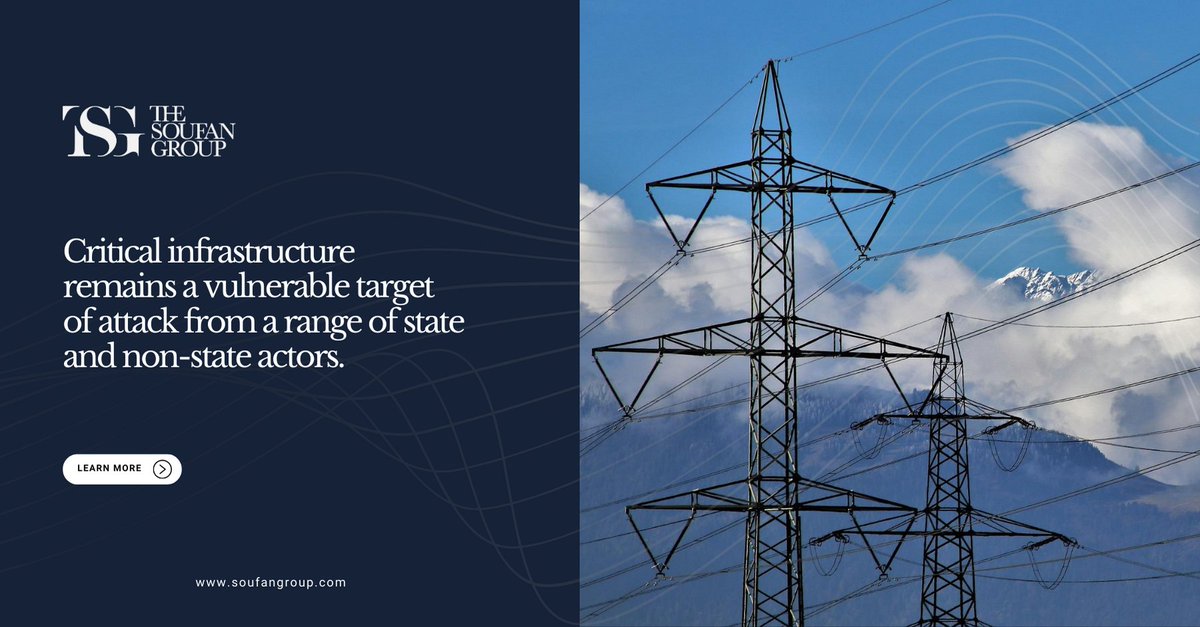 Critical infrastructure remains a vulnerable target of attack from a range of state and non-state actors. 

#SecurityConsulting | soufangroup.com/services/secur…