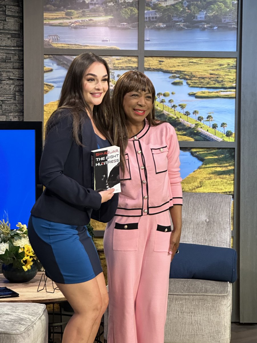 pegasuspublish's tweet photo. "SH+AGUAR: The Night Huntress" author Sandhi Smalls Santini recently made a television appearance on FOX24. Check out these fantastic photos!

#authorinterview #FOX24 https://t.co/HVt5Bg1NYk