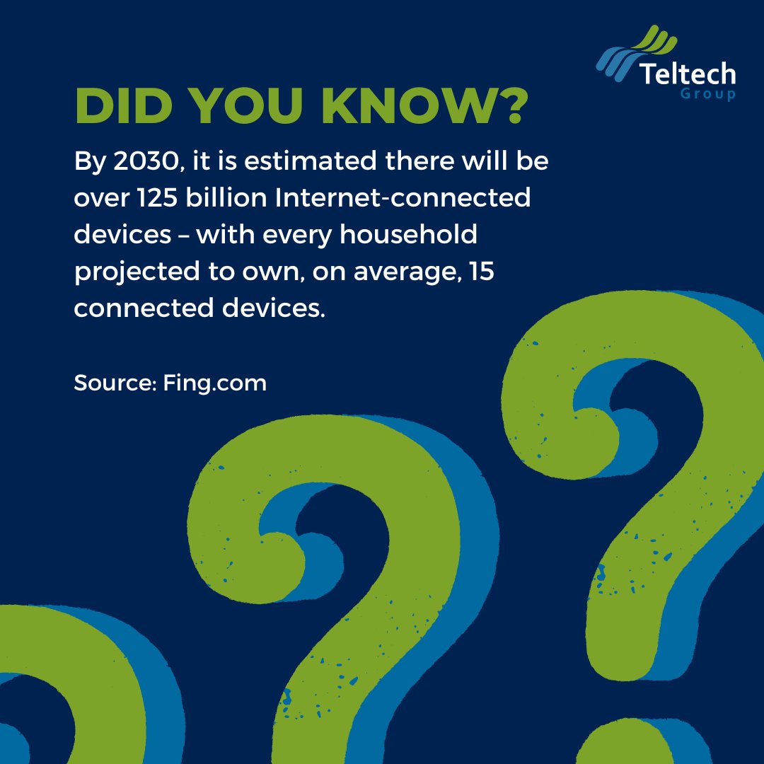 Did you know the number of internet-connected devices is rapidly increasing? See more in today's Friday Fun Fact!
.
#Friday #FridayFunFact #TelecomFact #Internet #InternetConnectedDevices #WiFi