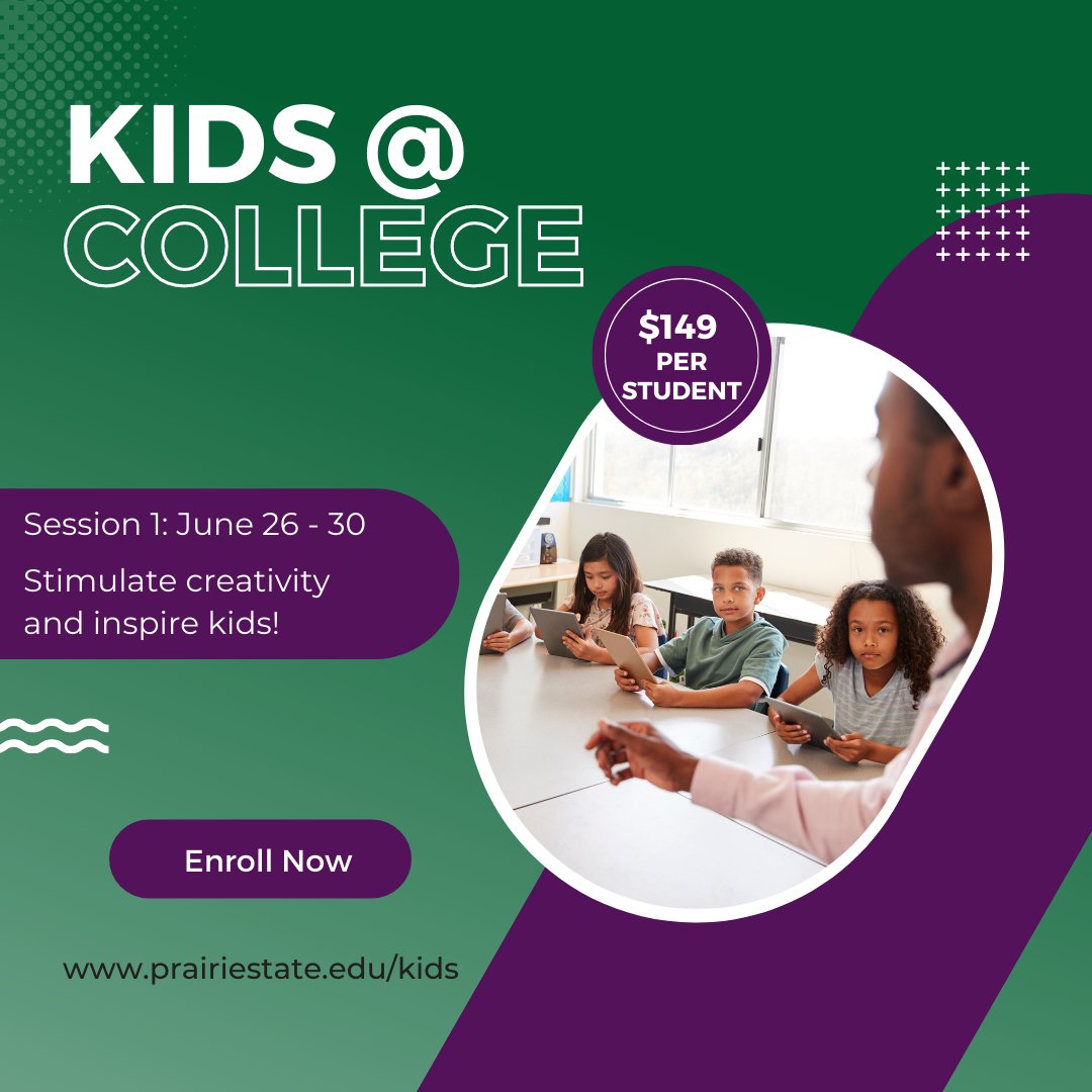 In Kids@College Session 1: Firebox, kids ages 4-11 will  build a robot to explore coding and engineering. Register now for Session 1, running from June 20th-24th.

prairiestate.edu/kids

#STEAMeducation #SummerActivitiesForKids