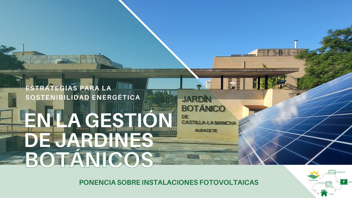 Dieman participó ayer en la ponencia «Estrategias para la sostenibilidad energética en la gestión de jardines» organizadas por el @jardbotanicoclm, apoyando a Segura Solar como socio estratégico. #jardinbotanicoclm #asociacioniberomacaronesicadejardinesbotanicos #castillalamancha