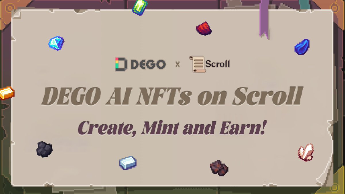 🎆 #Giveaway to Dego Finance deployed on #Scroll
🏆 100 $DEGO to 10

🟫 Mint an AIGC NFT on Scroll testnet: defusion.ai
🟫 Follow @dego_finance x @Scroll_ZKP 
🟫 Finish:
app.questn.com/quest/78391974…

⏰ June 16 - June 26
🏷 AIGC NFT is proof of DEGO community