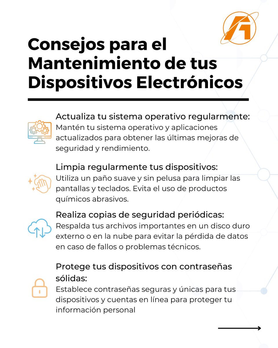 ASLE_Novatec's tweet image. ¡Mantén tus dispositivos en óptimas condiciones y maximiza su rendimiento! Si necesitas ayuda, ¡contáctanos para obtener soporte técnico profesional! 🛠️