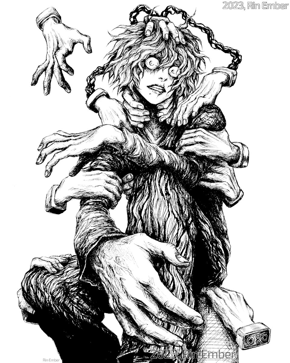 Traditional ink drawing I did of Tomura Shigaraki a while ago.
I'm going through all my drawings atm -  you can get prints on Inprnt now (link in bio).

#MyHeroAcademia #shigaraki