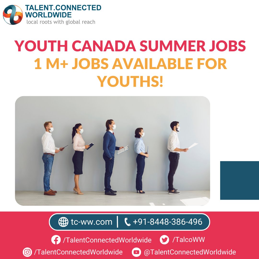 Youth Canada Summer Jobs: 1 M+ Jobs Available for Youths!

Read the full story at - tc-ww.com/news/latest-ne…

#tcww #canada #canadaimmigration #immigration #immigrationconsultant #canadapr #india #canadavisa #punjab #punjabi #province #IRCC #workpermit #canadayouth #summerjobs