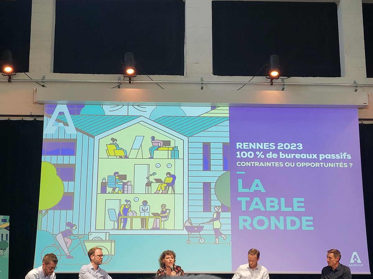LINOVIM_immo's tweet photo. RENNES 2023 : 100 % de Bureaux Passifs. AAGROUP Architectes organisait ce mardi, une table ronde autour du bas carbone de Rennes Métropole et son objectif de  construire les bureaux en passif. Linovim était présent soucieux de ce sujet de performance et  sobriété énergétiques. https://t.co/IJoi5VC60Z