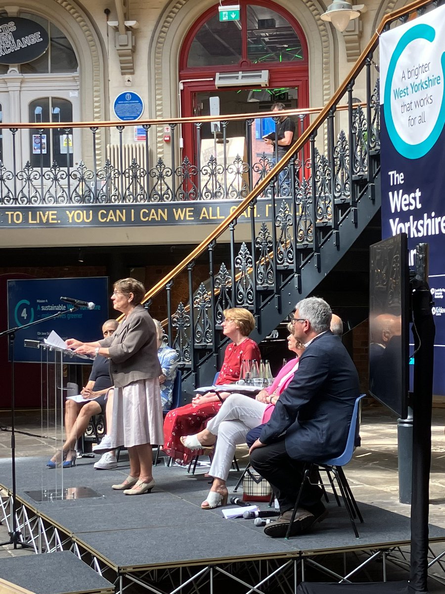 Cllr Jane Scullian, Leader of Calderdale council, on mission 4.. our continued work on a sustainable, resilient and green West Yorkshire. And stressing how the missions work together for a better region. #wyplan2040