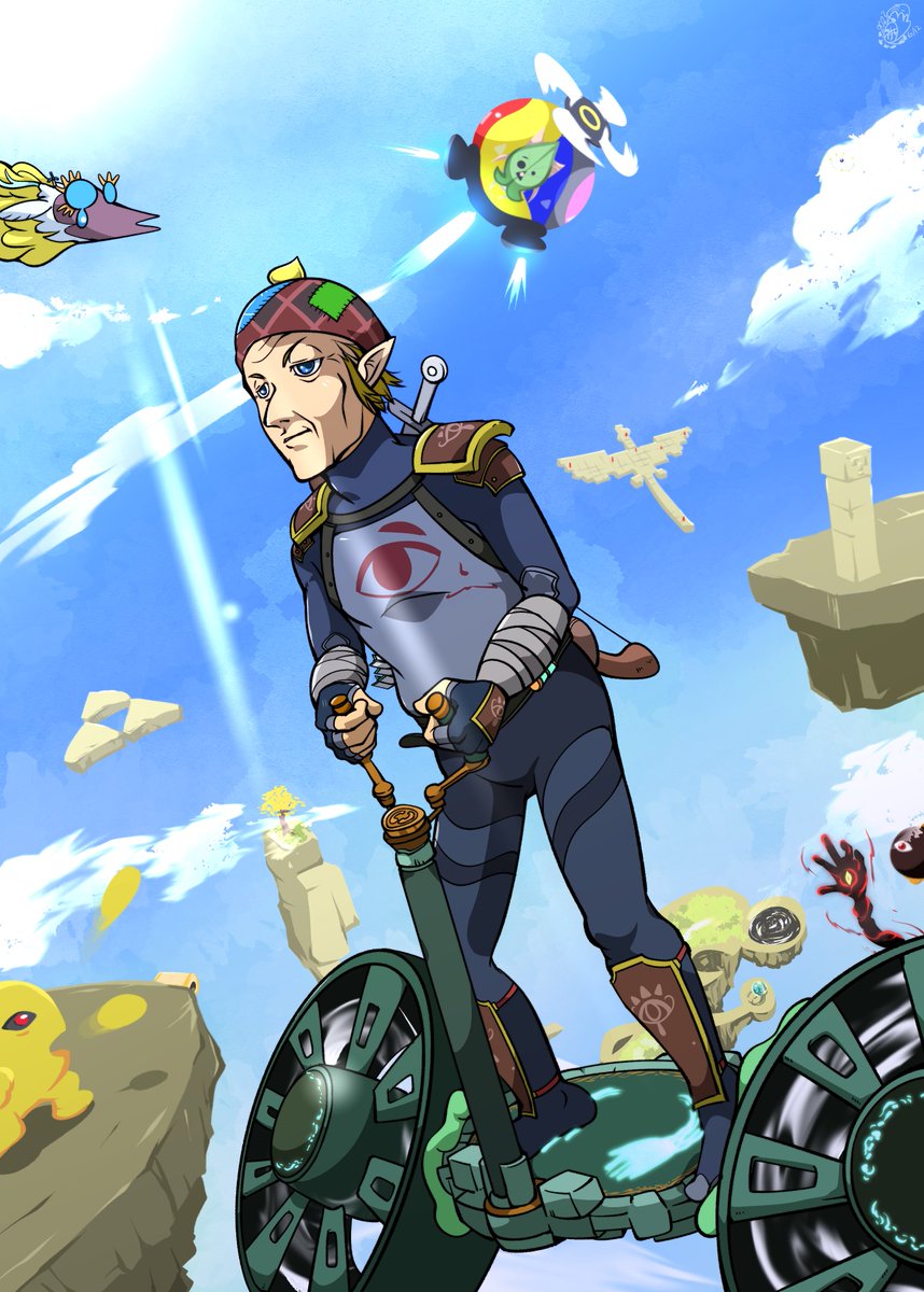 HappyWanderfrog's tweet image. 【 #時間泥棒 】
リンクをおじさんにするくらいの時間やってる人たくさんいるんやろなぁ…。
私はまだ３日分ぐらいです。

#ゼルダの伝説 #ティアーズオブザキングダム #ティアキン #リンク #神ゲー