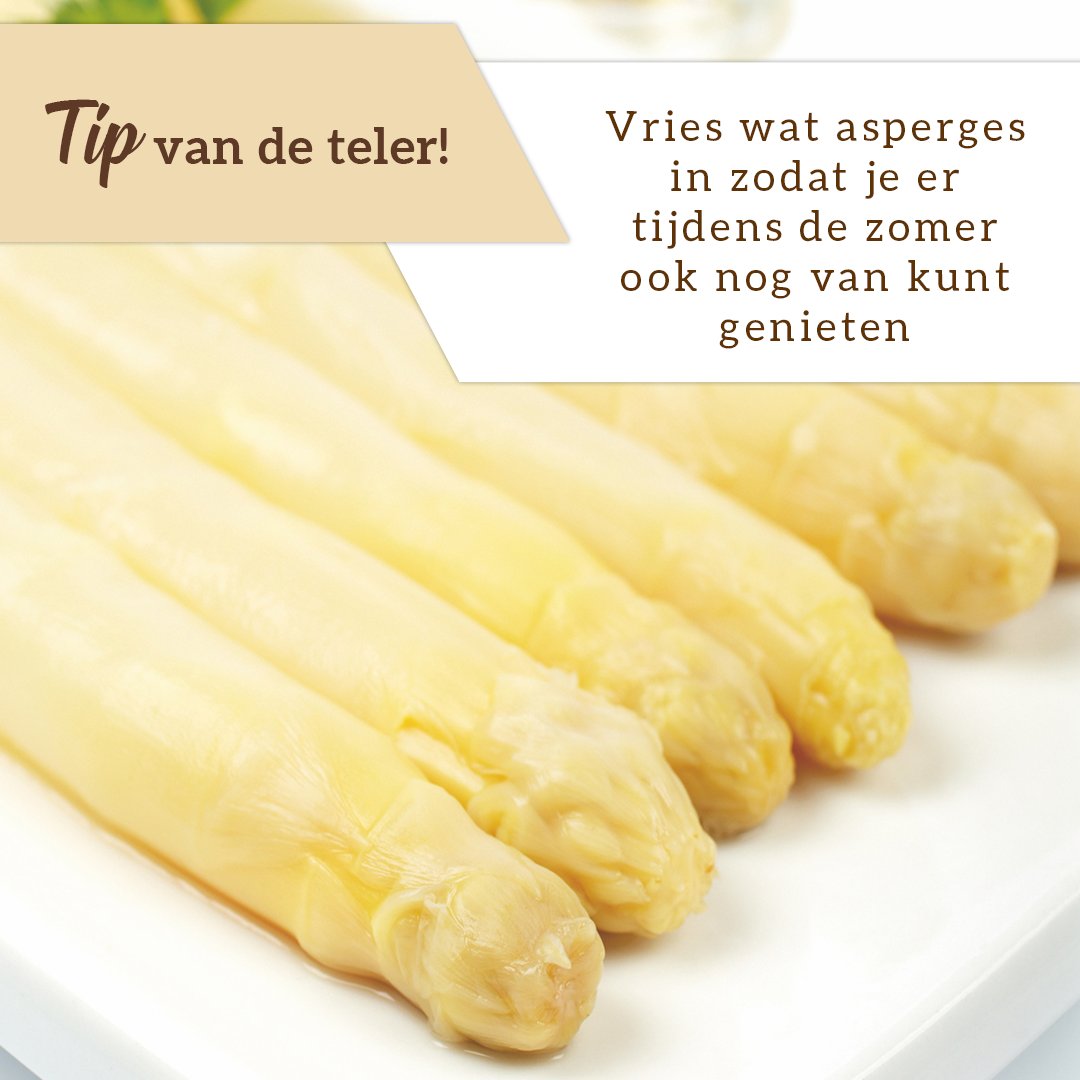 AspergeGilde's tweet photo. 𝐓𝐢𝐩 𝐯𝐚𝐧 𝐝𝐞 𝐭𝐞𝐥𝐞𝐫! 📷
Volgende week is het Sint Jan, dit betekent dat het aspergeseizoen ten einde komt. Wil jij in de zomer ook nog kunnen genieten van asperges? Vries ze dan in! https://t.co/S79WawDm5I