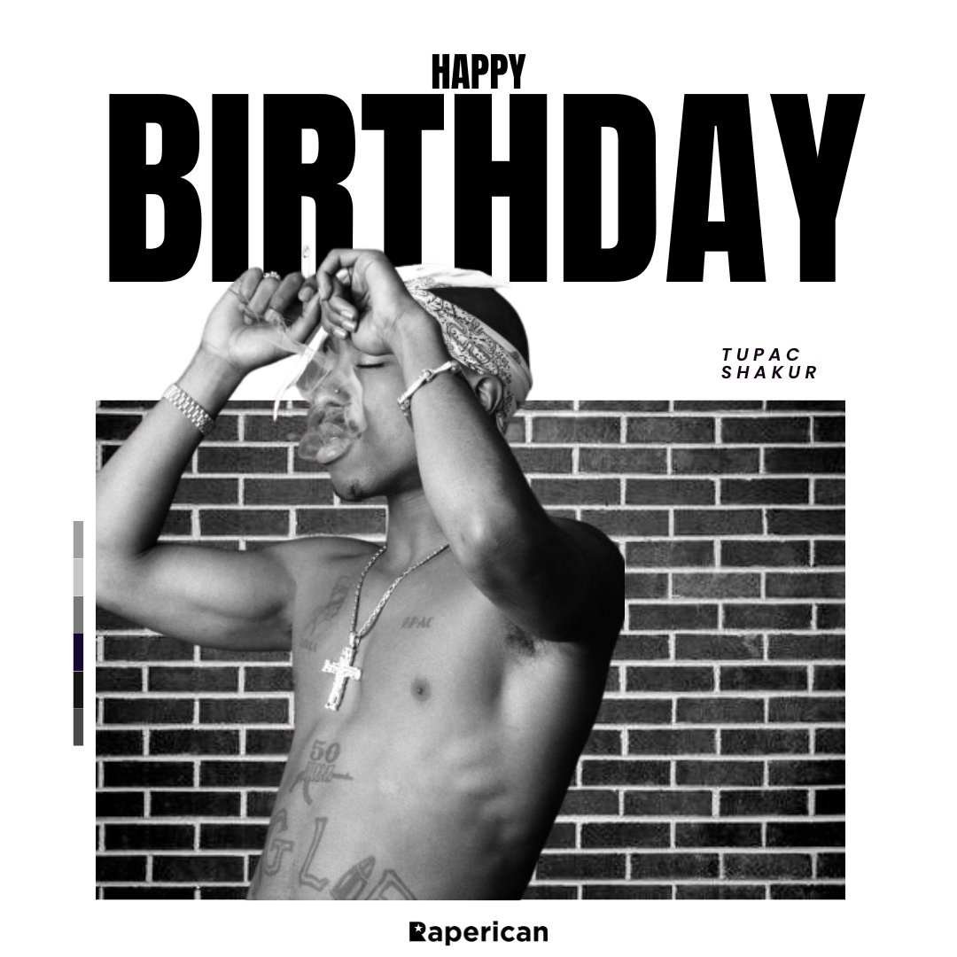 raperican's tweet image. Tupac Shakur would have turn 52 today. 🕊

Remembering the legendary icon who left an indelible mark on the world of hip-hop and beyond. You can share your favorites from Pac in comments section. 🙌🎶

#Raperican #TupacShakur #2Pac #HappyBirthday
