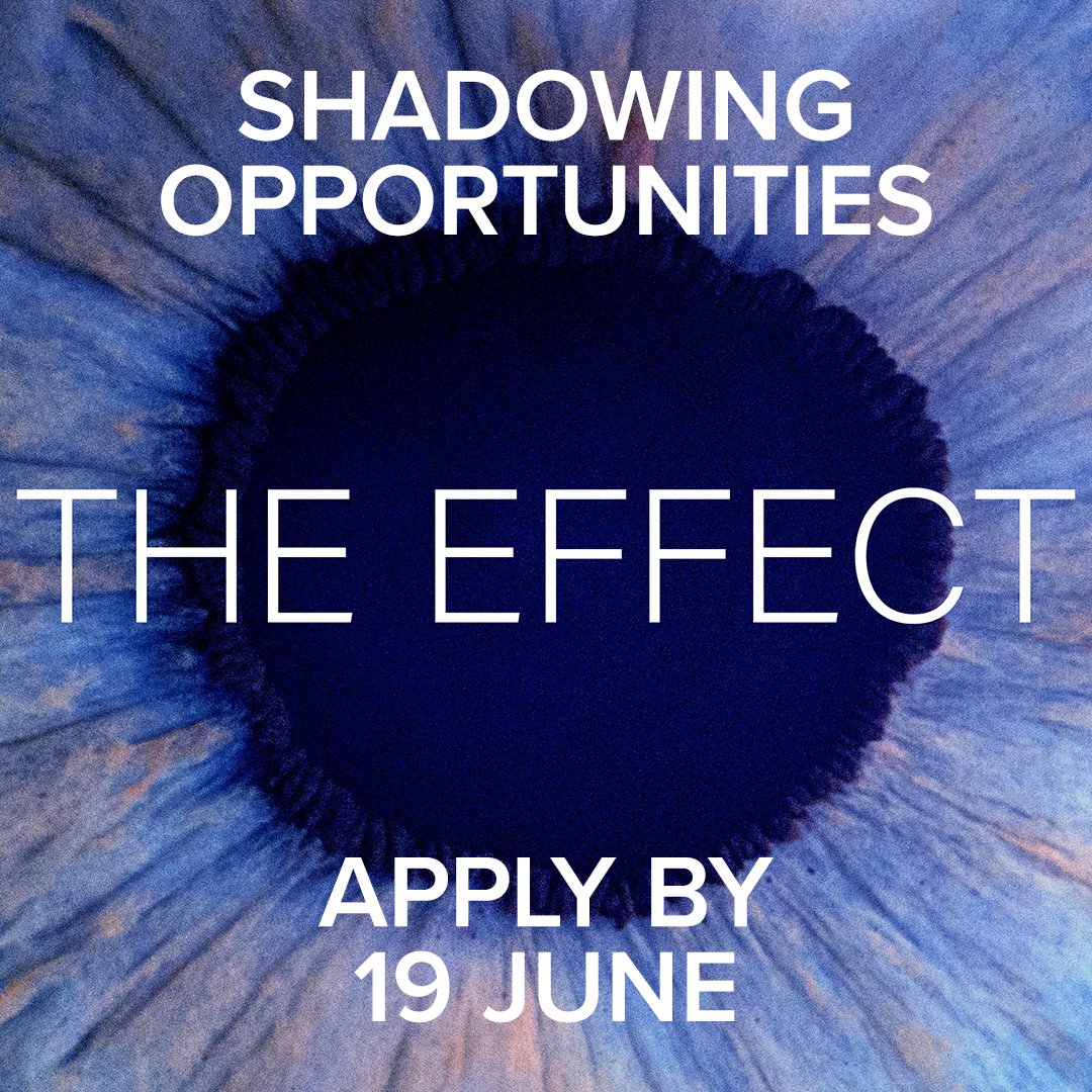 PLS SHARE: paid shadowing opportunities available for 18-25 year olds currently underrepresented in backstage roles during rehearsals & opening of The Effect @NationalTheatre. Placements in DIRECTING, SOUND/MUSIC and STAGE MANAGEMENT. For info & to apply: nationaltheatre.org.uk/news/the-effec…