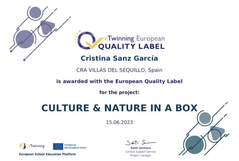 crystychicken's tweet photo. Encantada de comenzar el viernes con un sello de calidad europeo #etwinning! 🎉🎉 Thanks !!! @eTwinningEurope @eTwinning_es @cfievalladolid https://t.co/a1ImBgylAI