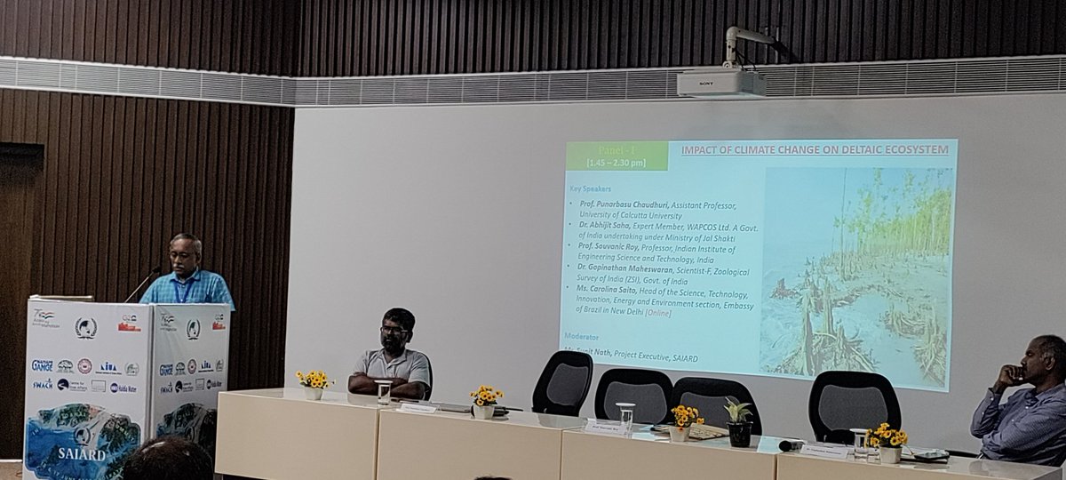 Sumana Banerjee (@sumanab2401) on Twitter photo Prof Souvanic Roy of IIEST <a href="/livingdeltas/">GCRF Living Deltas Hub</a> speaking on the impact of climate change on deltaic ecosystem with insights from the Indian Sundarban Prof Souvanic Roy of IIEST <a href="/livingdeltas/">GCRF Living Deltas Hub</a> speaking on the impact of climate change on deltaic ecosystem with insights from the Indian Sundarban