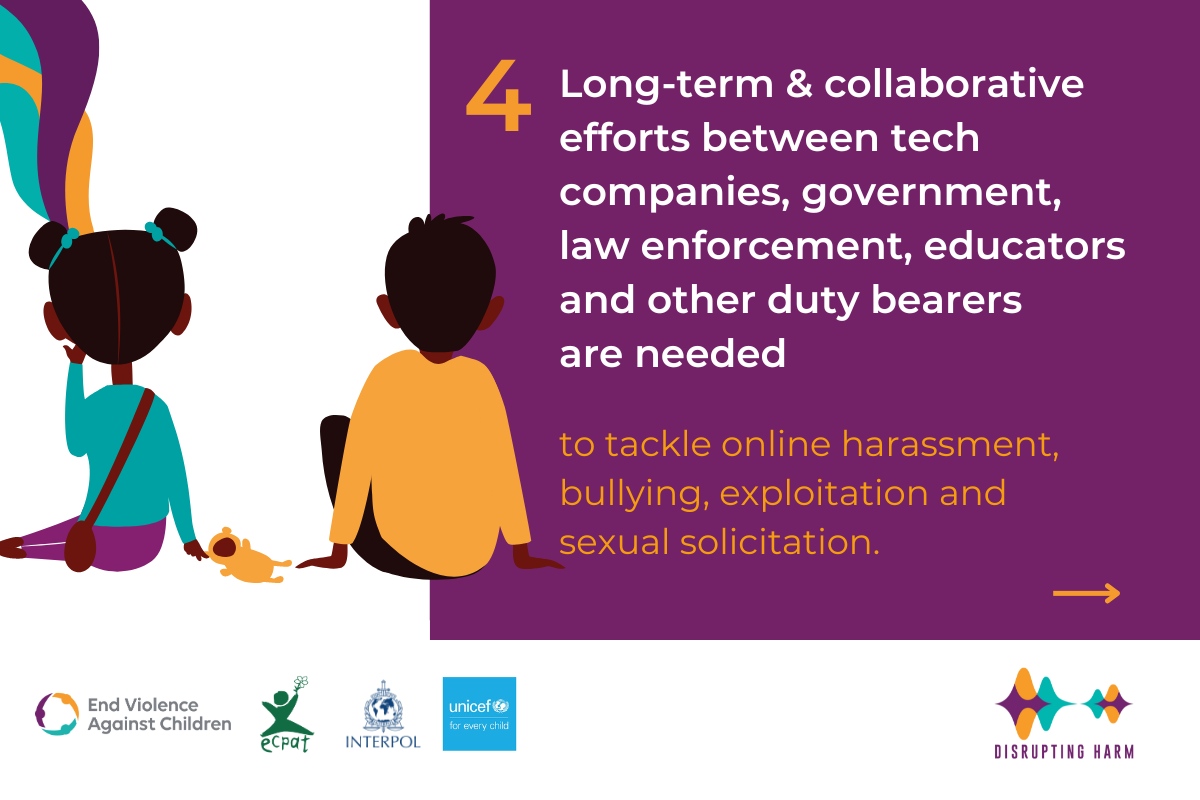 🌍 #DayOfTheAfricanChild 

With this year's theme focusing on “The Rights of the Child in the Digital Environment”, discover 4️⃣ recommendations to keep children and young people safe online, from our #DisruptingHarm research.

👉 bit.ly/DH_findings 

 #DAC202