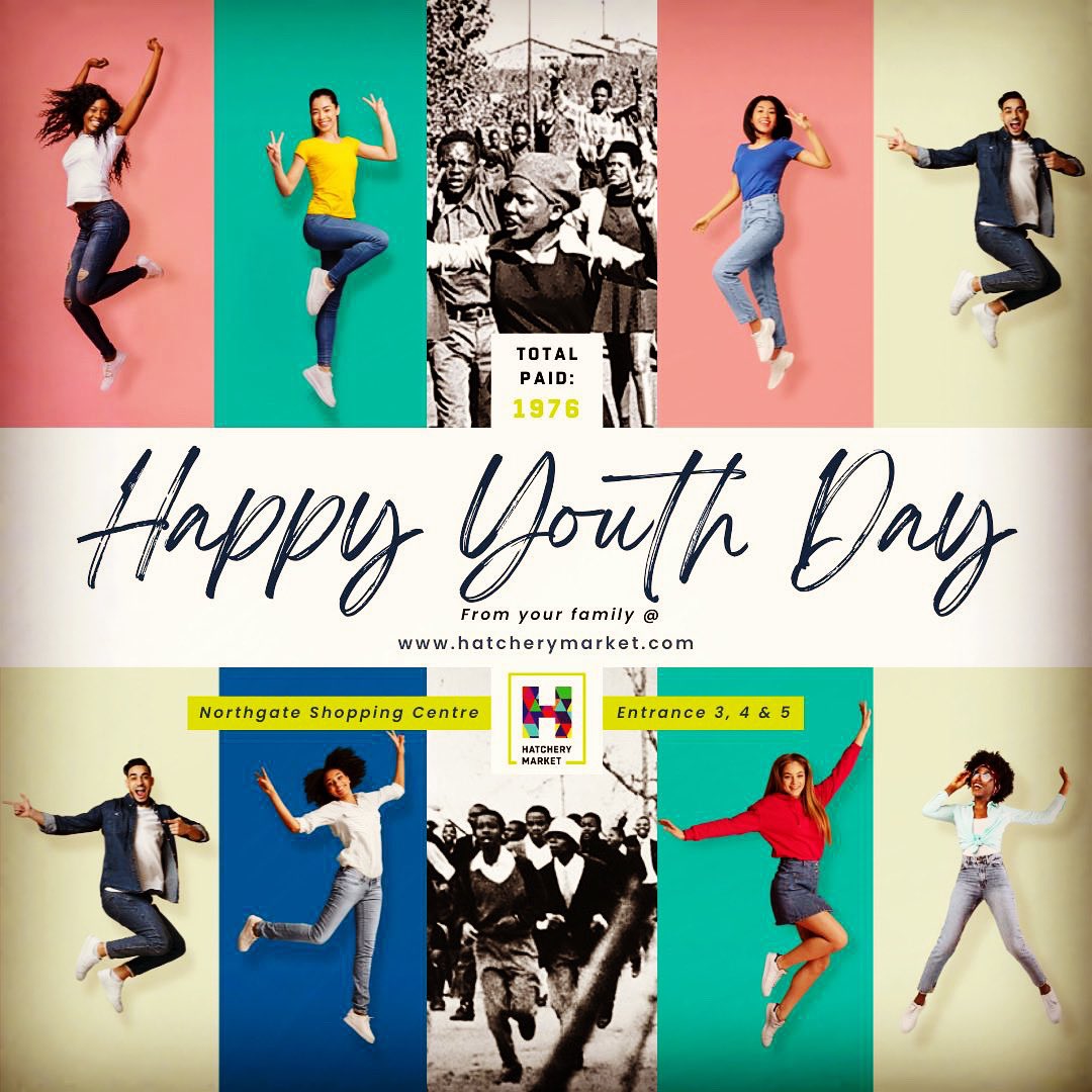 phikology's tweet photo. Hatchery Market remembers and celebrates our youth of '76, and generation now. Our vendors have some sweet deals lined up in store, drop in! 
#YouthDay #HatcheryMarket #NorthgateShoppingCentre #LongWeekend https://t.co/eRUXv9DeQ8